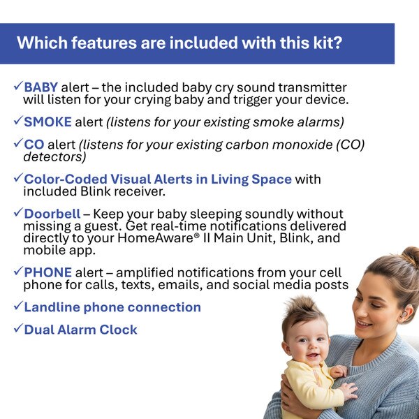 **Out of Stock** HomeAware® II Baby Cry Alerting System